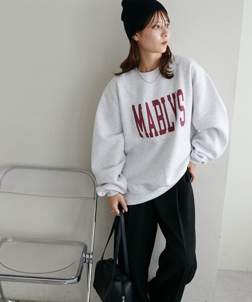 DISCOAT(ディスコート)の「【新色追加!/ユニセックス/WEB限定】MALBLYSロゴプリントスウェット(Tシャツ/カットソー・レディース・ネイビー/キャメル/ライトグレー/チャコールグレー/グレー・FREE)」の12枚目の写真