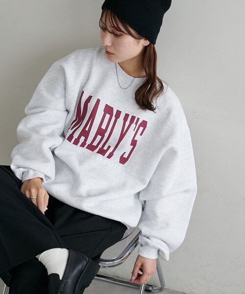 DISCOAT(ディスコート)の「【新色追加!/ユニセックス/WEB限定】MALBLYSロゴプリントスウェット(Tシャツ/カットソー・レディース・ネイビー/キャメル/ライトグレー/チャコールグレー/グレー・FREE)」の13枚目の写真