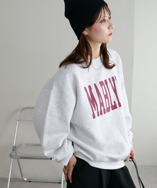 DISCOAT(ディスコート)の「【新色追加!/ユニセックス/WEB限定】MALBLYSロゴプリントスウェット(Tシャツ/カットソー・レディース・ネイビー/キャメル/ライトグレー/チャコールグレー/グレー・FREE)」の15枚目の写真