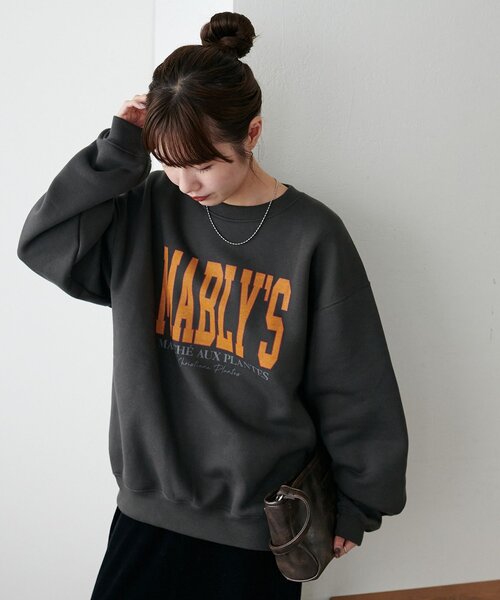 DISCOAT(ディスコート)の「【新色追加!/ユニセックス/WEB限定】MALBLYSロゴプリントスウェット(Tシャツ/カットソー・レディース・ネイビー/キャメル/ライトグレー/チャコールグレー/グレー・FREE)」の18枚目の写真