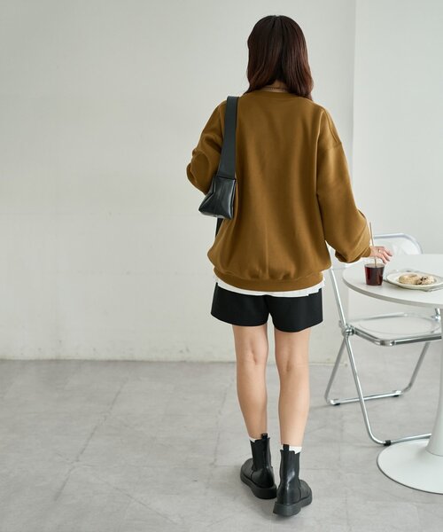 DISCOAT(ディスコート)の「【新色追加!/ユニセックス/WEB限定】MALBLYSロゴプリントスウェット(Tシャツ/カットソー・レディース・ネイビー/キャメル/ライトグレー/チャコールグレー/グレー・FREE)」の7枚目の写真