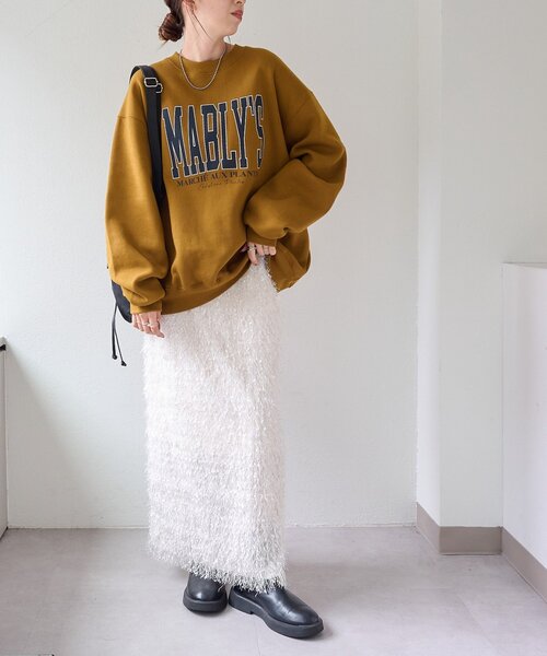 DISCOAT(ディスコート)の「【新色追加!/ユニセックス/WEB限定】MALBLYSロゴプリントスウェット(Tシャツ/カットソー・レディース・ネイビー/キャメル/ライトグレー/チャコールグレー/グレー・FREE)」の9枚目の写真