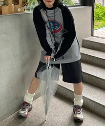 MEMECLE（メメクル）の「【 MEMECLE / メメクル 】ロゴ ラグラン ルーズトップス（Tシャツ/カットソー）」