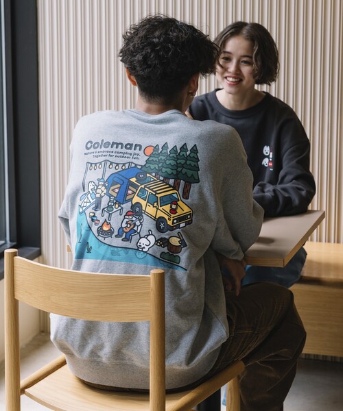 COLEMAN（コールマン）の「Coleman/コールマン Coleman×matsui×FREAK'S STORE 別注 コールマン matsui lake side camp  バックプリント クルーネックスウェット（スウェット・メンズ・アッシュグレー/杢グレー/チャコール/エンジ/ダークグレー・MEDIUM/LARGE）」の11枚目の写真