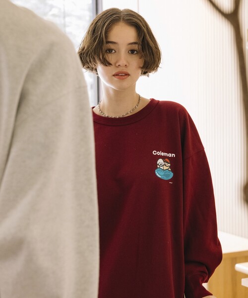 COLEMAN（コールマン）の「Coleman/コールマン Coleman×matsui×FREAK'S STORE 別注 コールマン matsui lake side camp  バックプリント クルーネックスウェット（スウェット・メンズ・アッシュグレー/杢グレー/チャコール/エンジ/ダークグレー・MEDIUM/LARGE）」の16枚目の写真