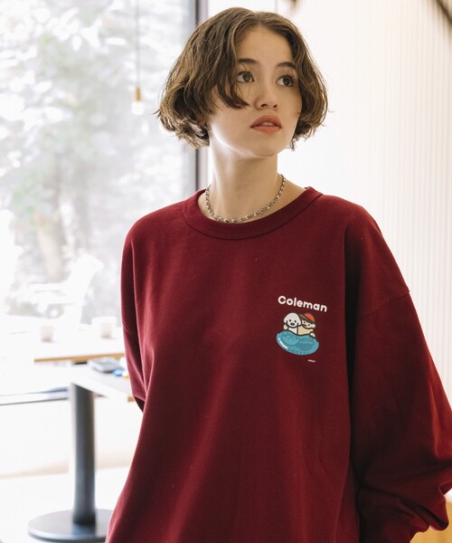 COLEMAN（コールマン）の「Coleman/コールマン Coleman×matsui×FREAK'S STORE 別注 コールマン matsui lake side camp  バックプリント クルーネックスウェット（スウェット・メンズ・アッシュグレー/杢グレー/チャコール/エンジ/ダークグレー・MEDIUM/LARGE）」の21枚目の写真