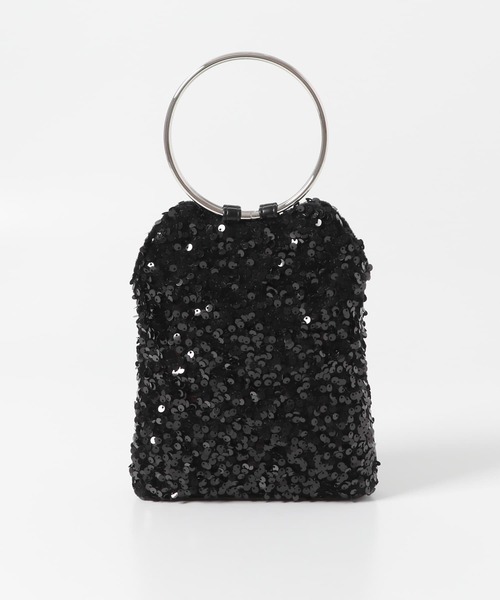 URBAN RESEARCH ROSSO WOMEN（アーバンリサーチ　ロッソ）の「リングハンドルスパンコールバッグ（ハンドバッグ・レディース・パープル/ブラック・-）」の5枚目の写真