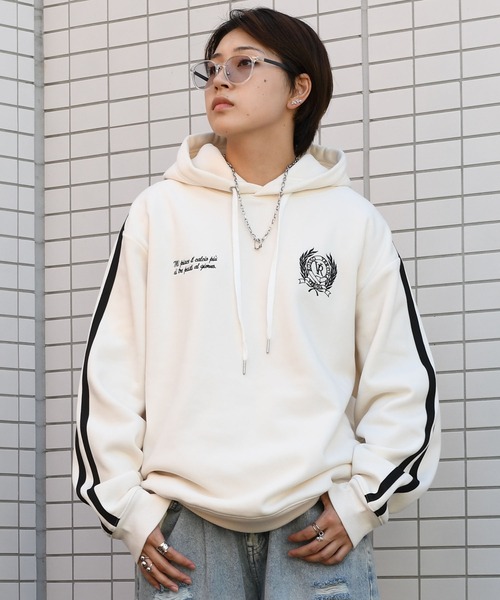 セール】uniform design sweat hoodie/ユニフォームデザイン