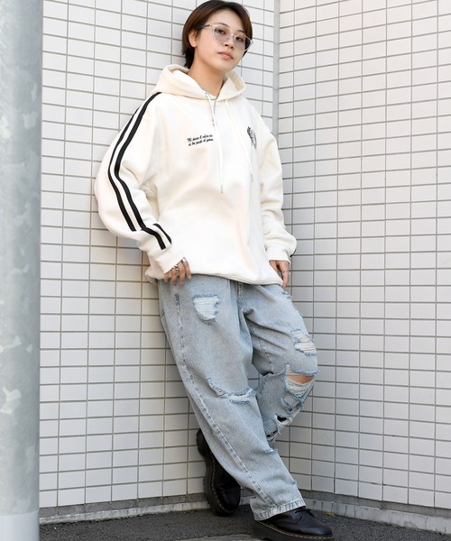 Starting Over（スターティングオーバー）の「uniform design sweat hoodie/ユニフォームデザイン スウェット フーディ パーカー（パーカー・メンズ・ホワイト/ブラック/ブルー・M/L/XL）」の14枚目の写真