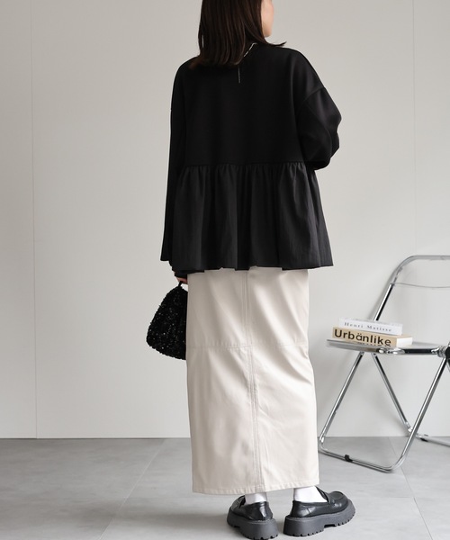 sakishimatokyo（サキシマトーキョー）の「異素材ドッキングペプラムブルゾン/ジャケット/羽織り/秋冬（ブルゾン・レディース・グレー/ブラック/ベージュ・FREE）」の19枚目の写真