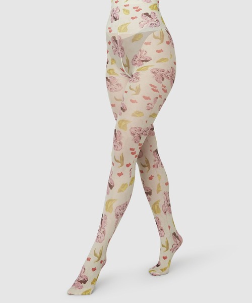 SWEDISH STOCKING(スウェディッシュストッキングス)の「Helen Bullock Printed Tights Coconut WHT(タイツ/ストッキング・レディース・ホワイト・M/S/L)」の5枚目の写真