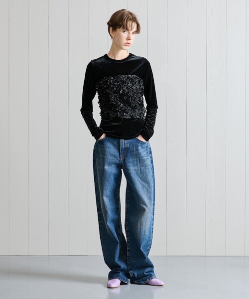 H BEAUTY&YOUTH UNITED ARROWS(エイチビューティーアンドユースユナイテッドアローズ)の「<H>フラワーチュール ビスチェ(ベスト・レディース・ブラック・FREE)」の2枚目の写真