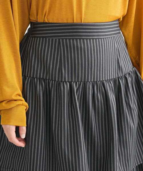 ELENCARE DUE(エレンカーレデュエ)の「・ELENCARE DUE ティアードロングスカート(スカート・レディース・ストライプ/ブラック・FREE)」の7枚目の写真