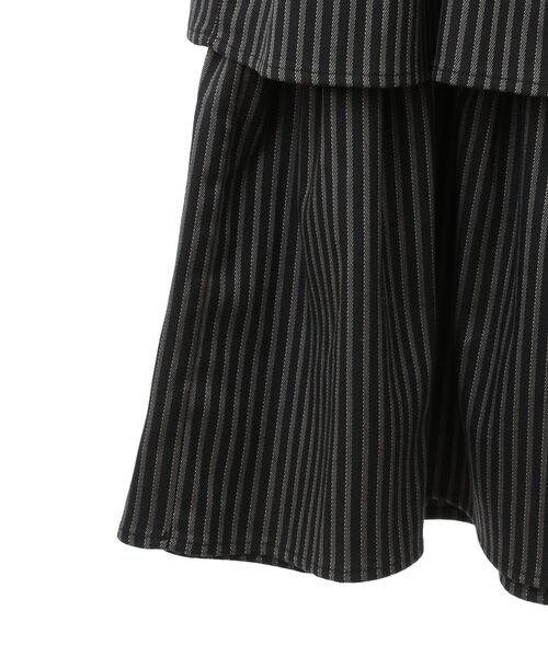 ELENCARE DUE(エレンカーレデュエ)の「・ELENCARE DUE ティアードロングスカート(スカート・レディース・ストライプ/ブラック・FREE)」の15枚目の写真
