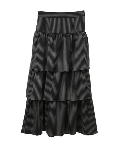 ELENCARE DUE(エレンカーレデュエ)の「・ELENCARE DUE ティアードロングスカート(スカート・レディース・ストライプ/ブラック・FREE)」の19枚目の写真