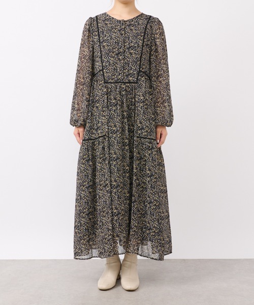 un dix cors（アンディコール）の「前後2WAYフラワープリントワンピース（ワンピース・レディース・ブラック/イエロー・FREE）」の20枚目の写真