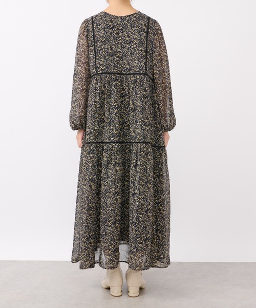 un dix cors（アンディコール）の「前後2WAYフラワープリントワンピース（ワンピース・レディース・ブラック/イエロー・FREE）」の22枚目の写真