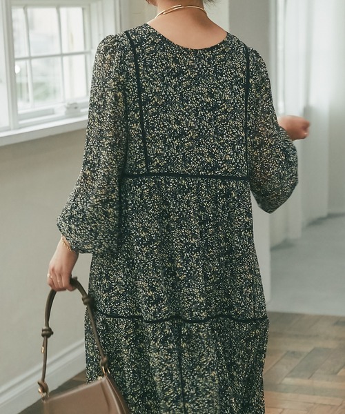 un dix cors（アンディコール）の「前後2WAYフラワープリントワンピース（ワンピース・レディース・ブラック/イエロー・FREE）」の10枚目の写真