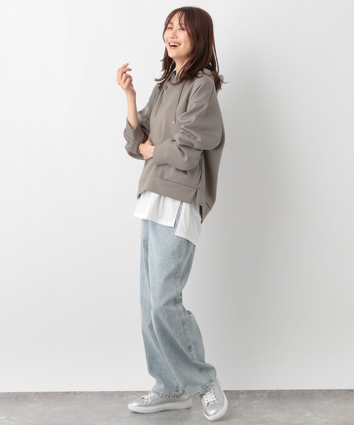 GLOBAL WORK(グローバルワーク)の「ライトクッションパーカープルオーバー/115488(パーカー・レディース・ブラック/グレイッシュベージュ/ミント/モカ/グレイッシュブルー・REGULAR/SHORT)」の19枚目の写真