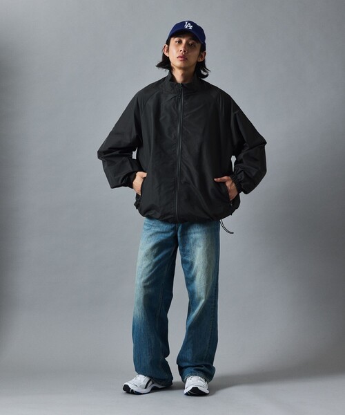 【セール】限定展開 リラックスフィット スタンドカラー ナイロン ジップブルゾン（ブルゾン）｜FREAK'S STORE（フリークスストア）