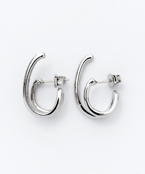 ciite'（シーテ）の「立体デザインピアス　イヤーカフ風  (両耳用)（ピアス（両耳用）・レディース・ゴールド/シルバー・FREE）」の5枚目の写真