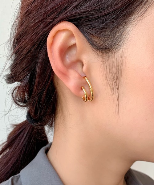 ciite'（シーテ）の「立体デザインピアス　イヤーカフ風  (両耳用)（ピアス（両耳用）・レディース・ゴールド/シルバー・FREE）」の7枚目の写真