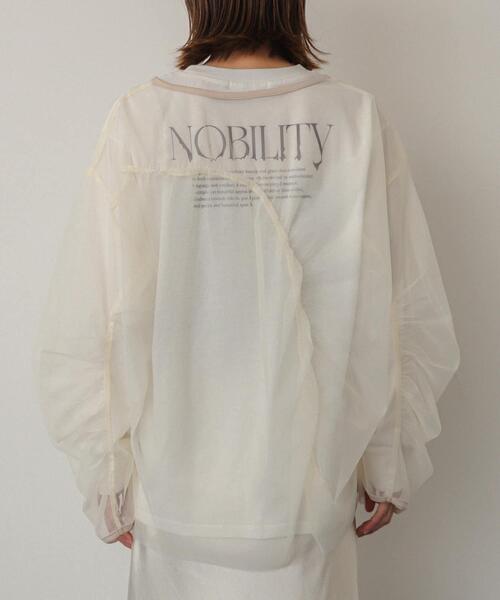 SENSE OF PLACE by URBAN RESEARCH（センスオブプレイスバイアーバンリサーチ）の「シャーリングチュールトップ（Tシャツ/カットソー・レディース・ライトブルー/アイボリー/チャコールグレー・ONE）」の18枚目の写真