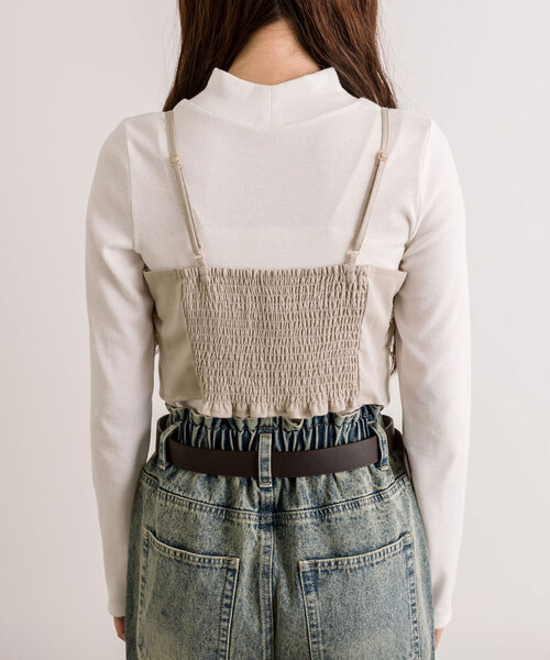 OLIVE des OLIVE（オリーブデオリーブ）の「レースツイストビスチェ（シャツ/ブラウス・レディース・アイボリー/グレー/ブラック系その他・FREE）」の11枚目の写真