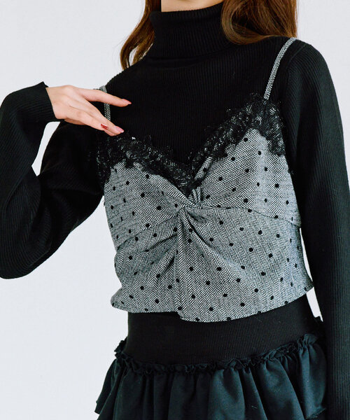 OLIVE des OLIVE（オリーブデオリーブ）の「レースツイストビスチェ（シャツ/ブラウス・レディース・アイボリー/グレー/ブラック系その他・FREE）」の21枚目の写真