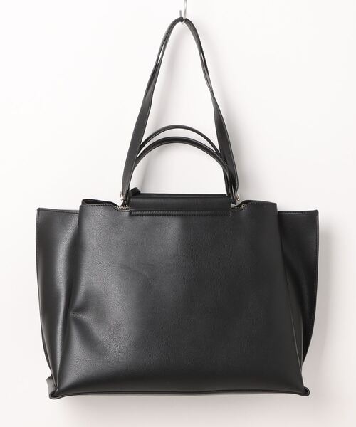 natural couture（ナチュラルクチュール）の「横型Ａ４トートバッグ（ショルダーバッグ・レディース・アイボリー/ブラック/モカ・FREE）」の22枚目の写真