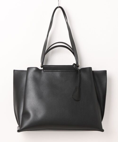 natural couture（ナチュラルクチュール）の「横型Ａ４トートバッグ（ショルダーバッグ・レディース・アイボリー/ブラック/モカ・FREE）」の20枚目の写真
