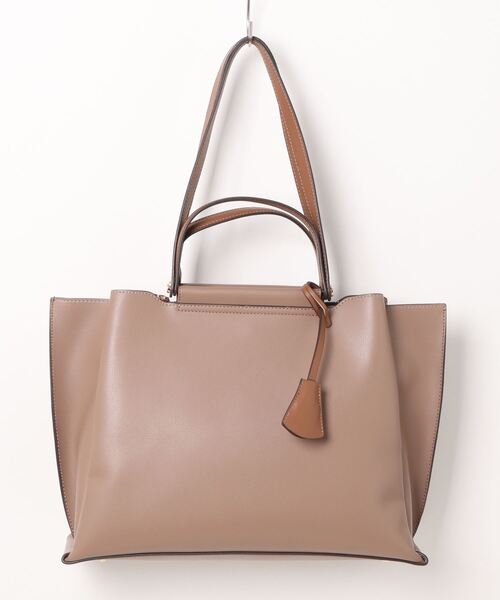 natural couture（ナチュラルクチュール）の「横型Ａ４トートバッグ（ショルダーバッグ・レディース・アイボリー/ブラック/モカ・FREE）」の21枚目の写真