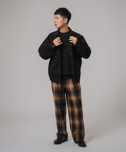 PENDLETON（ペンドルトン）の「PENDLETON(ペンドルトン) 別注 2TUCK SLACKS（スラックス・メンズ・ブラウン/ブルー系その他・MEDIUM/LARGE）」の4枚目の写真