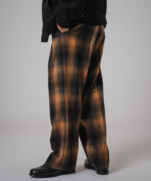 PENDLETON（ペンドルトン）の「PENDLETON(ペンドルトン) 別注 2TUCK SLACKS（スラックス・メンズ・ブラウン/ブルー系その他・MEDIUM/LARGE）」の6枚目の写真