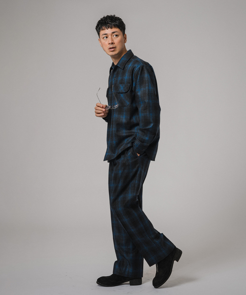 PENDLETON（ペンドルトン）の「PENDLETON(ペンドルトン) 別注 2TUCK SLACKS（スラックス・メンズ・ブラウン/ブルー系その他・MEDIUM/LARGE）」の14枚目の写真