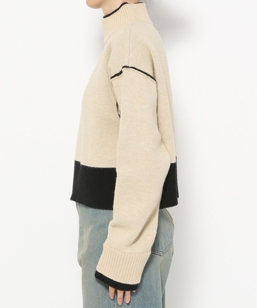 LOWRYS FARM（ローリーズファーム）の「リバーシブルハイネックニットＬＳ　247766（ニット/セーター・レディース・ベージュ/オレンジ/ブルー・FREE）」の11枚目の写真