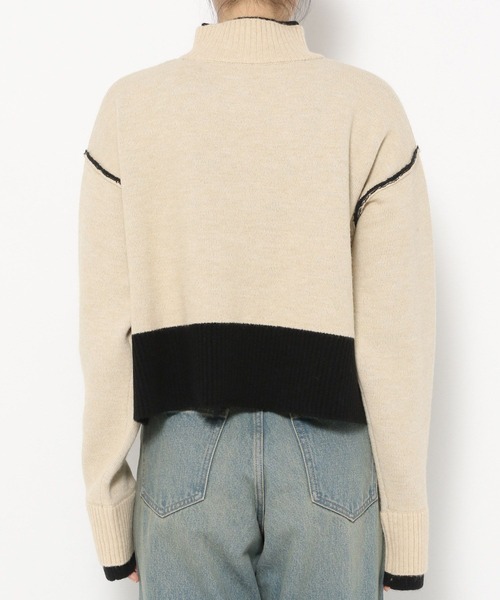 LOWRYS FARM（ローリーズファーム）の「リバーシブルハイネックニットＬＳ　247766（ニット/セーター・レディース・ベージュ/オレンジ/ブルー・FREE）」の12枚目の写真