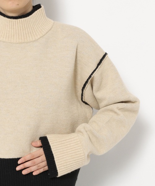 LOWRYS FARM（ローリーズファーム）の「リバーシブルハイネックニットＬＳ　247766（ニット/セーター・レディース・ベージュ/オレンジ/ブルー・FREE）」の14枚目の写真