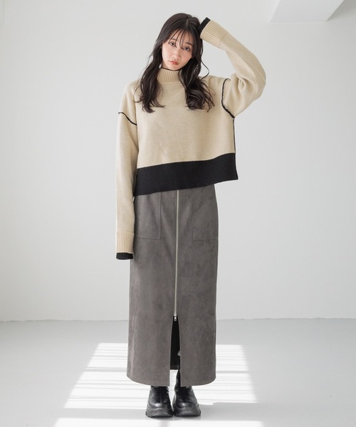 CoCo ページ LOWRYS FARM（ローリーズファーム）の「リバーシブルハイネックニット