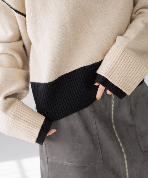 LOWRYS FARM（ローリーズファーム）の「リバーシブルハイネックニット