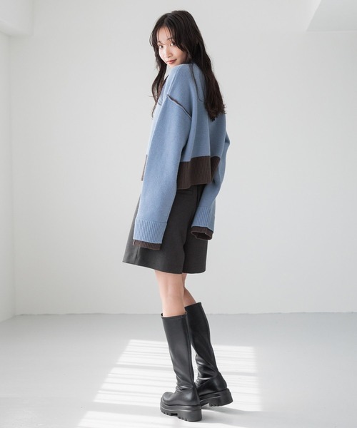 LOWRYS FARM（ローリーズファーム）の「リバーシブルハイネックニット