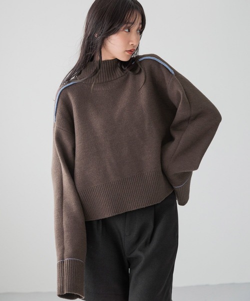 LOWRYS FARM（ローリーズファーム）の「リバーシブルハイネックニット