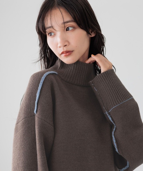 LOWRYS FARM（ローリーズファーム）の「リバーシブルハイネックニット