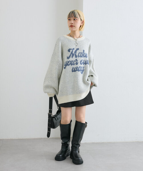 セール】BIGロゴニット（ニット/セーター）｜w closet（ダブル