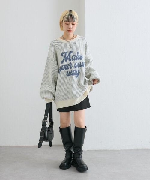 セール】BIGロゴニット（ニット/セーター）｜w closet（ダブル