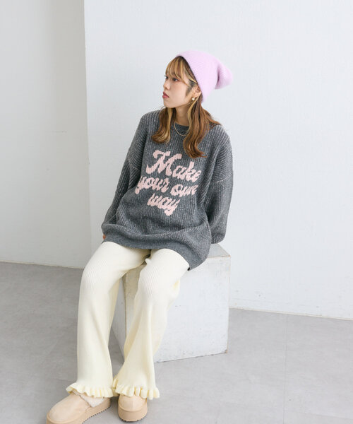 セール】BIGロゴニット（ニット/セーター）｜w closet（ダブル