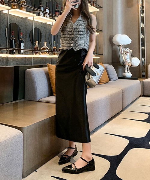 Lace Ladies(レースレディース)の「レザー調 ポインテッド ダブル ストラップ パンプス(パンプス・レディース・ブラック/ホワイト/シルバー・24.5cm/24cm/23.5cm/23cm/22.5cm)」の18枚目の写真