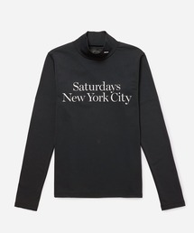 【新品】SATURDAYS NEW YORK CITY　長袖モック　ブラック　L Classic Mock Shirt S/S | Saturdays NYC Japan