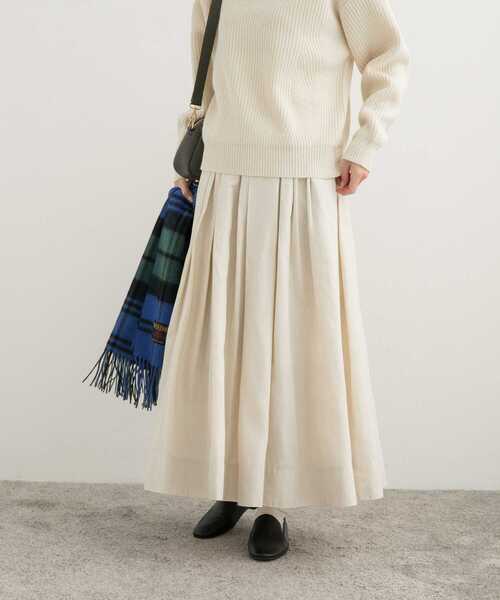 URBAN RESEARCH DOORS（アーバンリサーチドアーズ）の「ランダムタックタフタスカート（スカート・レディース・ブラック/オフホワイト・MEDIUM）」の13枚目の写真