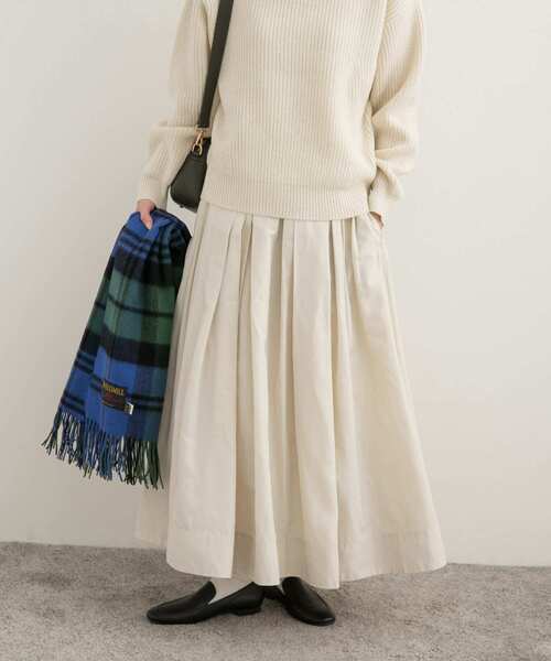 URBAN RESEARCH DOORS（アーバンリサーチドアーズ）の「ランダムタックタフタスカート（スカート・レディース・ブラック/オフホワイト・MEDIUM）」の20枚目の写真